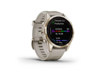 GARMIN Fenix 7S Sapphire Solar Kremowozloty tytan z jasnopiaskowym paskiem 010-02539-21 - 1467053 - zdjęcie 2